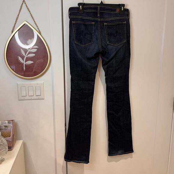 Adriano Goldschmied Dark Wash The Olivia Skinny Boot Cut Jeans Size 28R - Picture 2 of 10